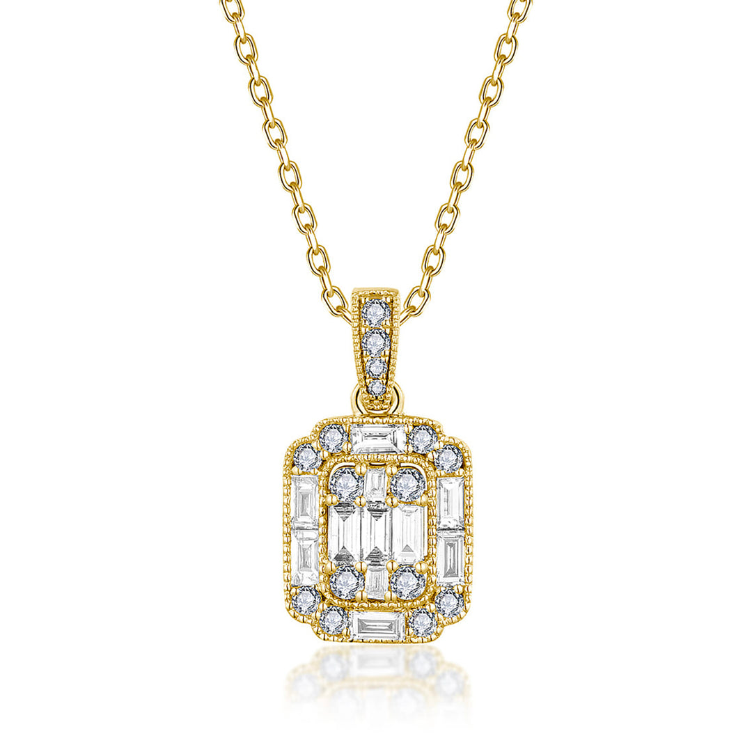 14 Karat Yellow Gold 0.68ct Diamond Cluster Pendant