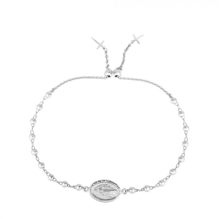 Sterling Silver Religious Bracelet