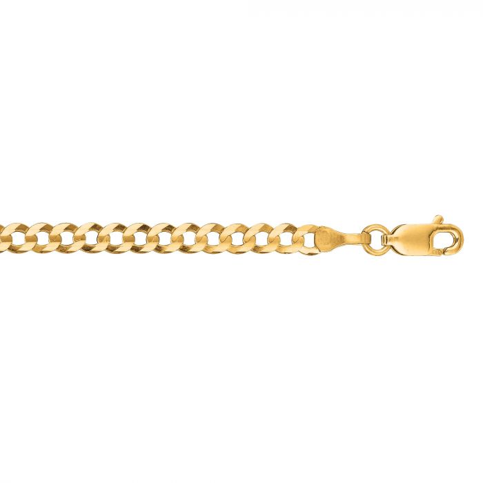 Ladies 14 Karat Yellow Gold Cuban Link Bracelet