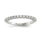 Sterling Silver Cubic Zirconia Wedding Band Ring - Size 7