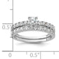 Sterling Silver Cubic Zirconia Ring and Band Set - Size 6