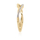Lady's 14 Karat Yellow Gold 0.08ct Diamond Contemporary Fashion Ring - Size 7