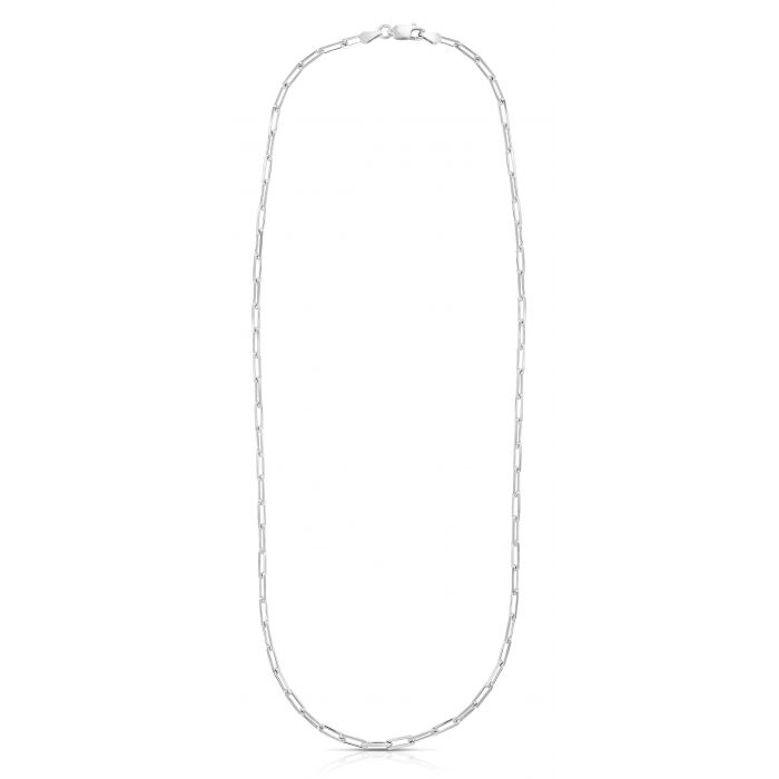 Sterling Silver Paper Clip Ankle Bracelet