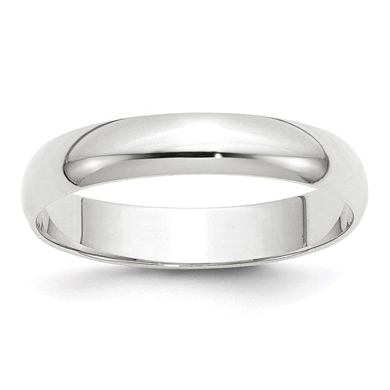 Men's 14 Karat White Gold Plain Wedding Band
