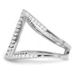 Sterling Silver Adjustable Contemporary Cubic Zirconia Ring