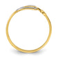 Lady's 14 Karat 2 Tone Gold Heart & Key Fashion Ring