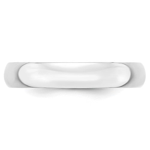 Men's 14 Karat White Gold Plain Wedding Band