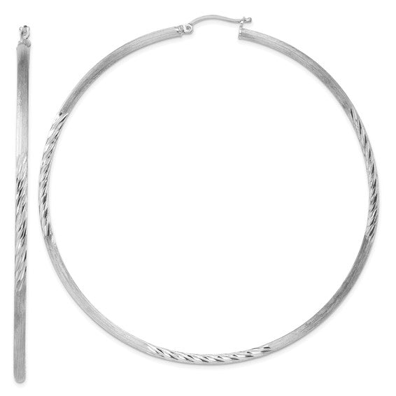 Sterling Silver Large Hoop Earrings