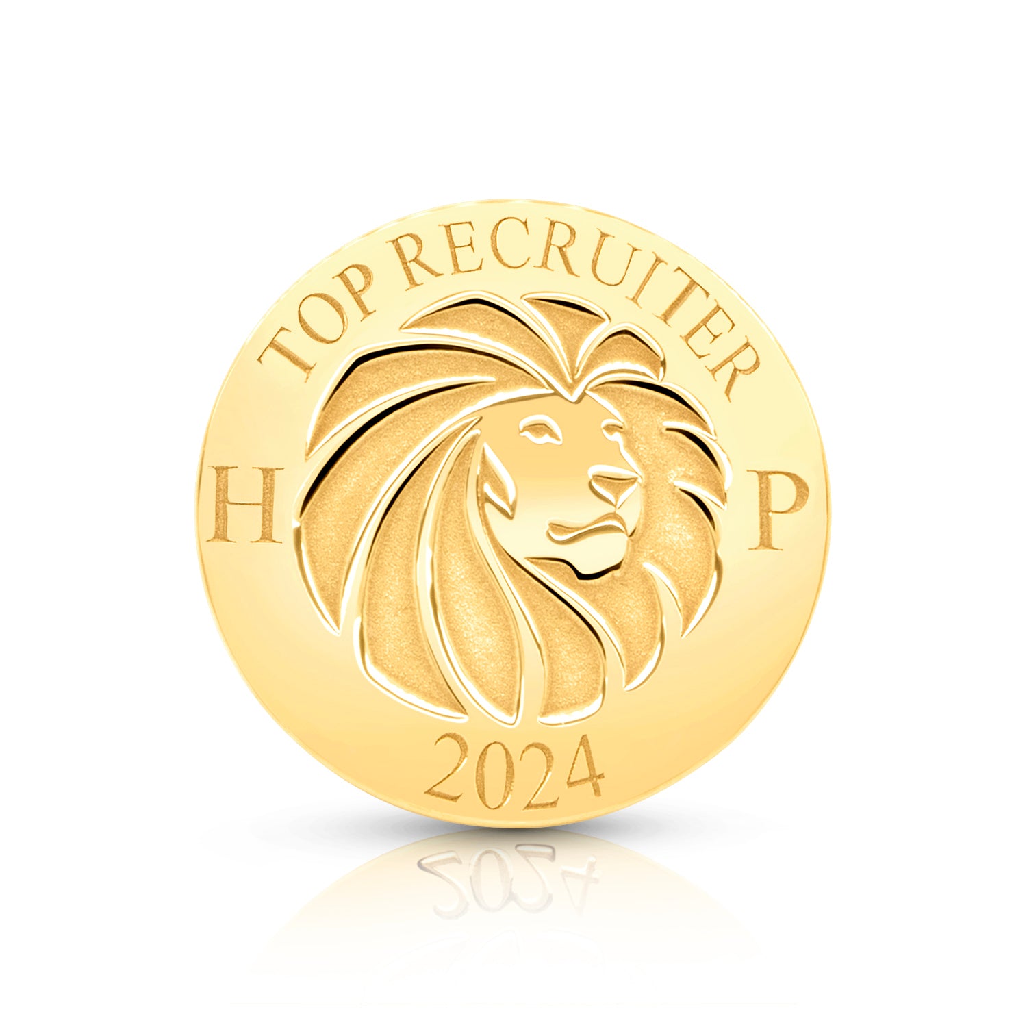 An image showing the final product of the 14 Karat Corporate Top Performer Pin