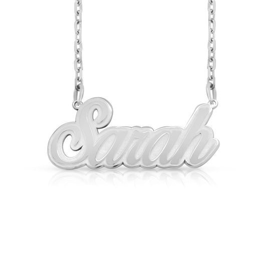 Sterling Silver "Sarah" Style Nameplate