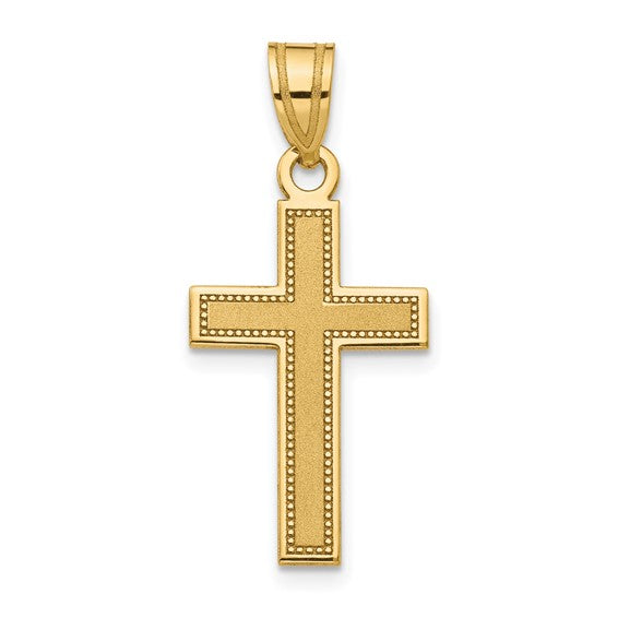14 Karat Yellow Gold Cross Charm Pendant