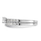 Sterling Silver Cubic Zirconia Ring and Band Set - Size 6