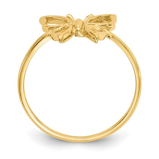 Lady's 14 Karat Yellow Gold Butterfly Fashion Ring - Size 7