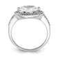 Sterling Silver Contemporary with East-West Marquise Cubic Zirconia Ring