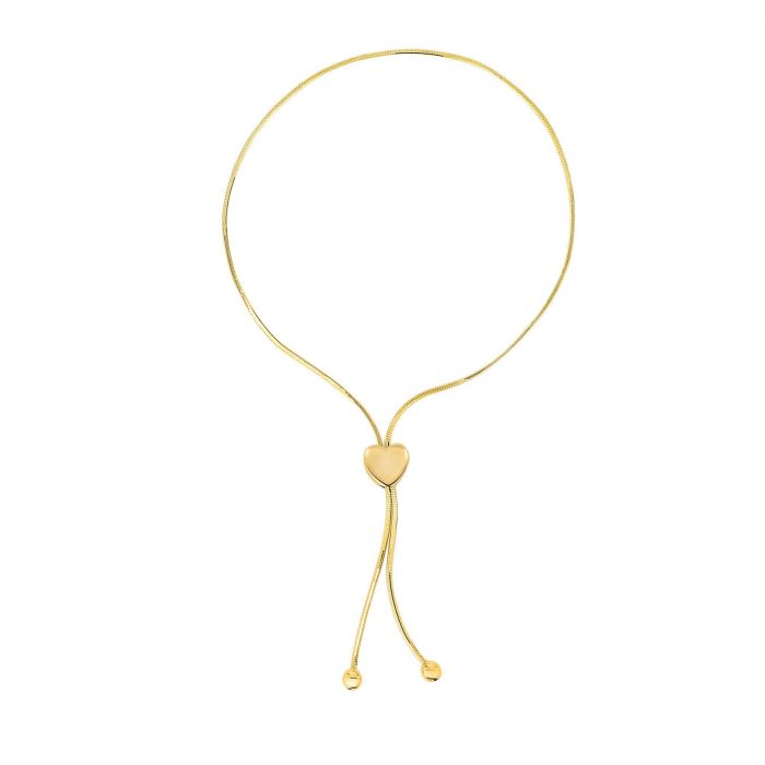 Ladies 14 Karat Yellow Gold Heart Bracelet