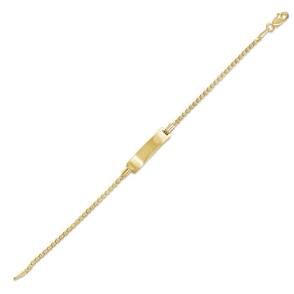 14 Karat Yellow Gold Baby Mariner ID Bracelet