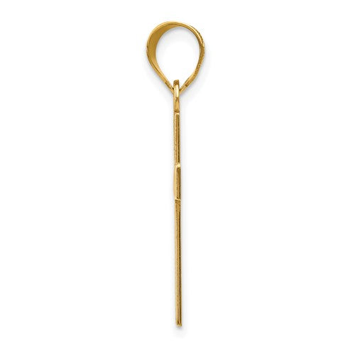 14 Karat Yellow Gold Cross Charm Pendant
