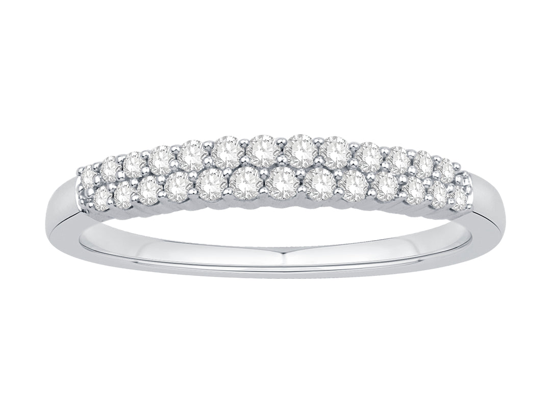 Lady's 14 Karat White Gold Wedding Diamond Wedding Band