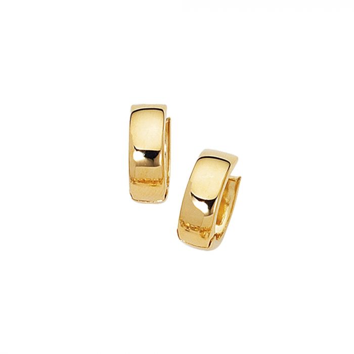 14 Karat Yellow Gold Polished Huggie Earrings
