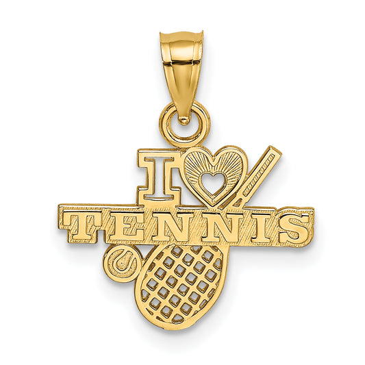 10K I HEART TENNIS Charm