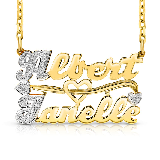 14 Karat "Albert/Janelle" Style 3D Nameplate