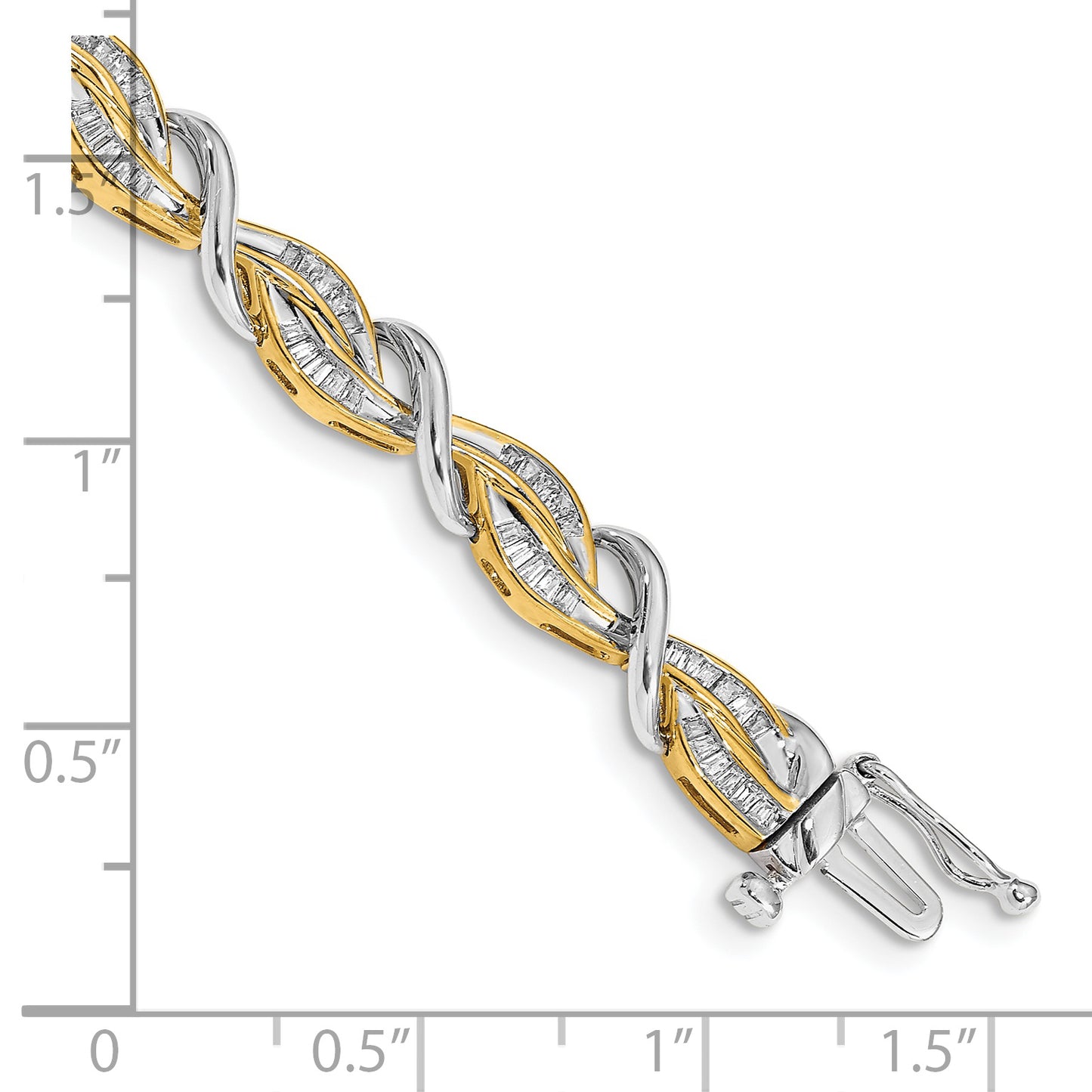 14k Two-tone Diamond Bracelet