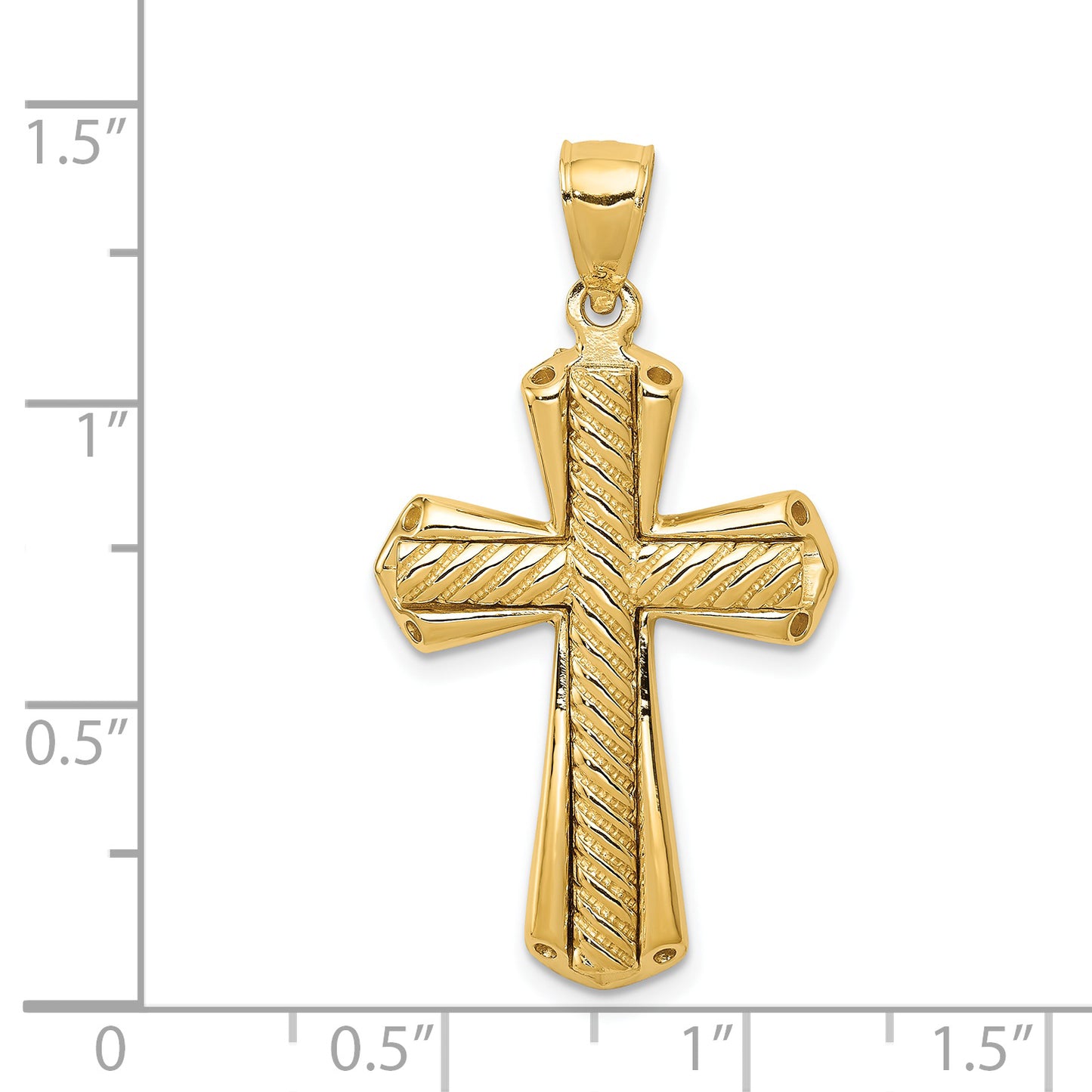 14k Twisted Cross Pendant