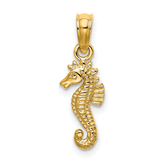 14K Mini Seahorse Charm