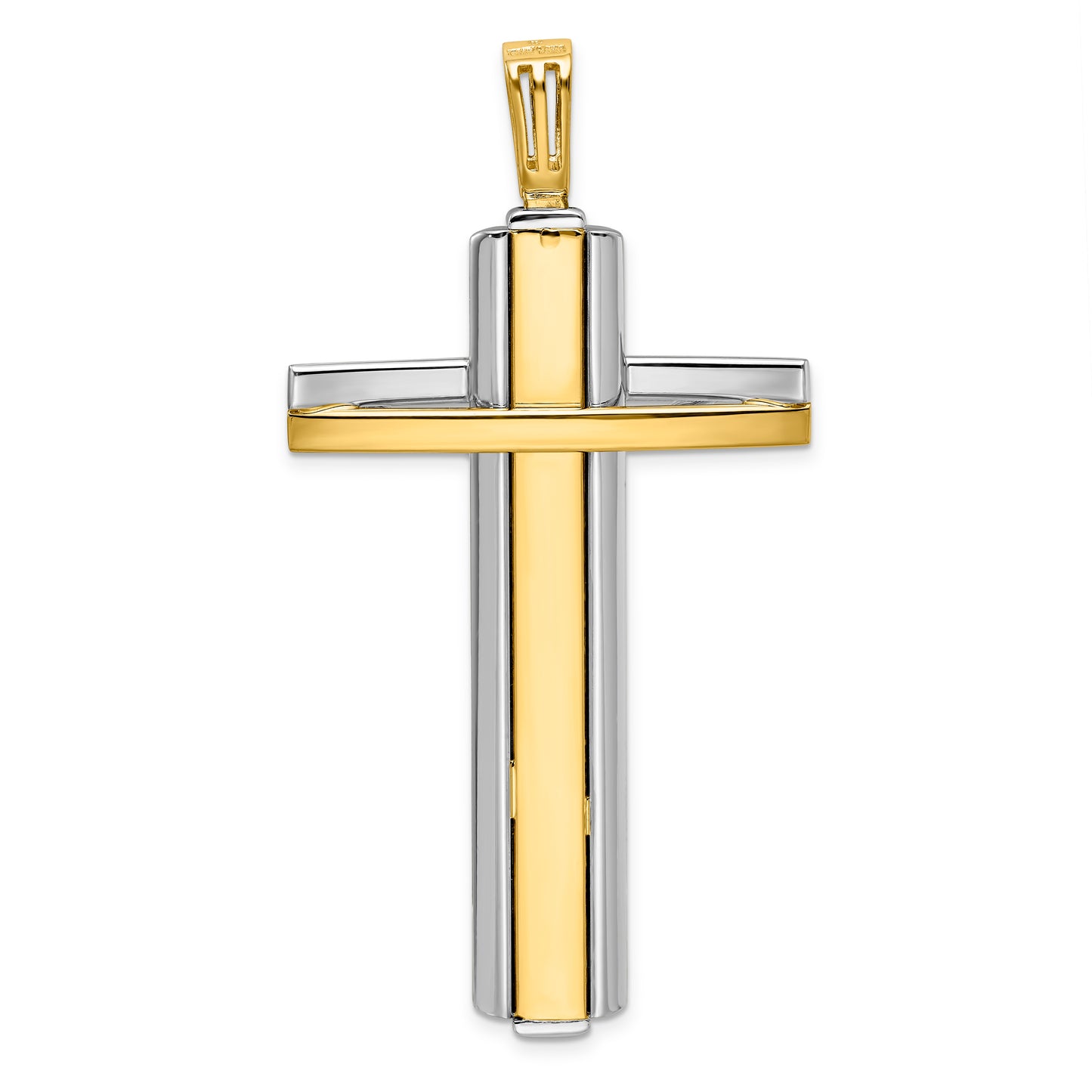 Leslie's 14k Two-tone Polished Crucifix Pendant