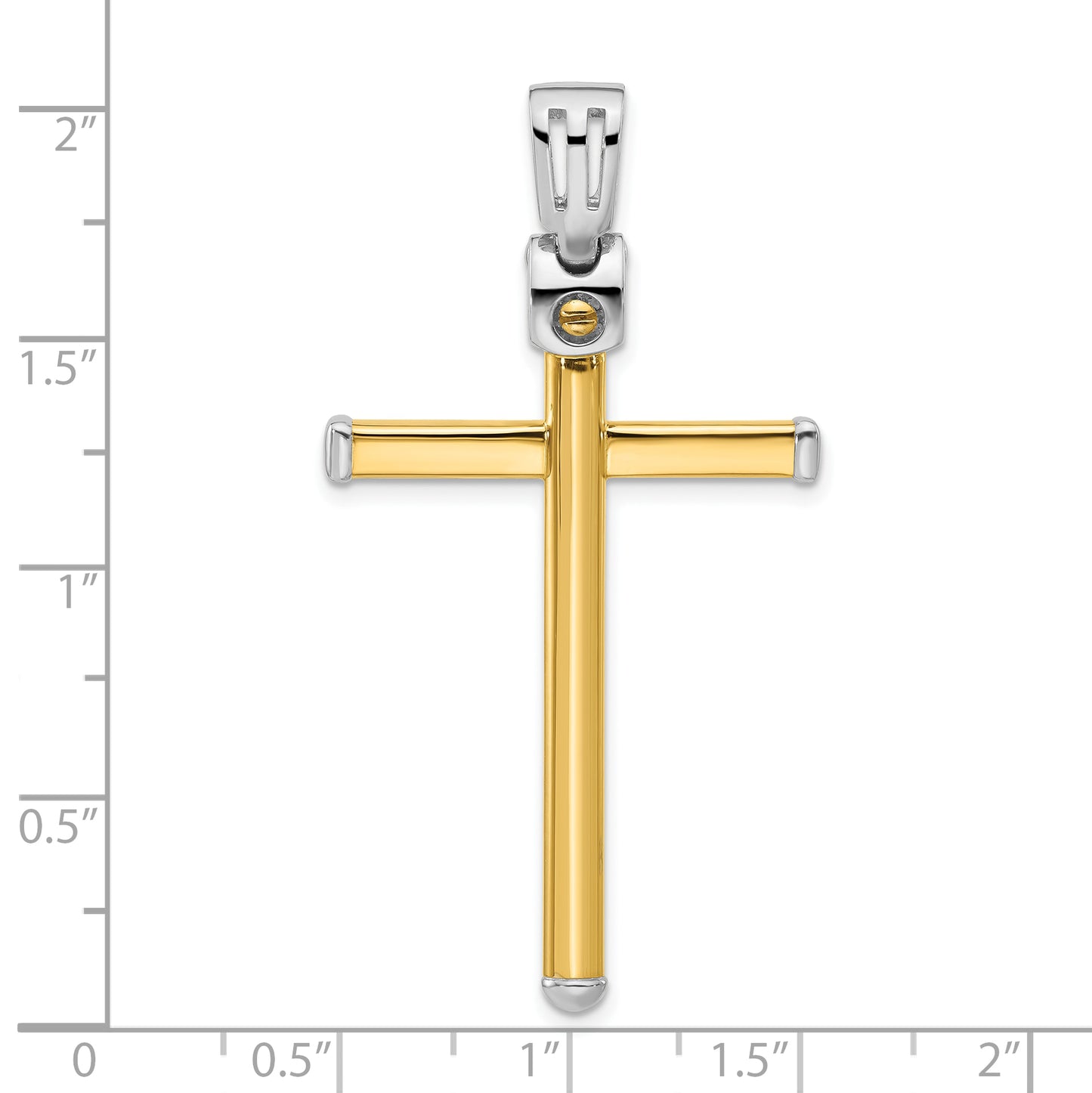 Leslie's 14K Two-tone Polished Cross Pendant