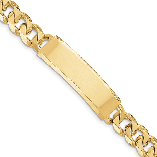 14 Karat Yellow Gold Hand-polished Curb Link 14mm ID Bracelet
