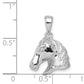 Sterling Silver Rhodium-plated Horse Pendant