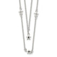 Sterling Silver Black and White CZ Stars Layered Necklace