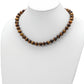 10-10.5mm Smooth Beaded Tiger Eye Necklace