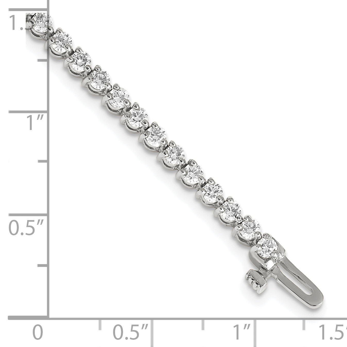 True Origin White Gold 2 3/4 carat Lab Grown Diamond VS/SI D E F Tennis Bracelet