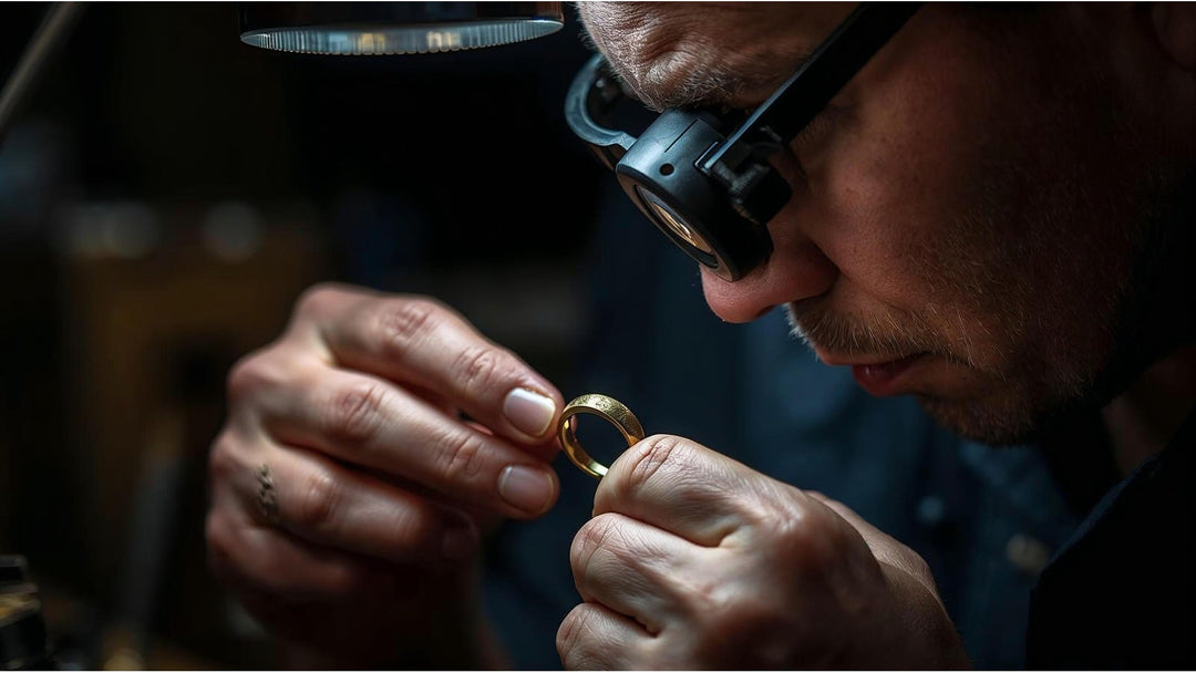 Bench Jeweler Inspecting Rings — AJ's Jewelry Ridgewood Queens NY