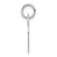 14 Karat White Gold Engravable Heart Charm Pendant