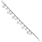 14 Karat White Gold Baby Heart & Flower Bracelet