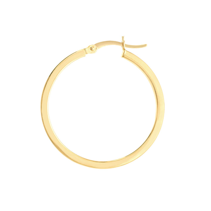 14 Karat Yellow Gold Polished Medium Hoop Earrings