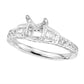 Lady's 18 Karat White Gold 0.56ct Diamond Contemporary Semi-Mount Engagement Ring - Size 6.75