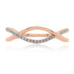 Lady's 14 Karat Rosé Gold Contemporary Diamond Fashion Ring