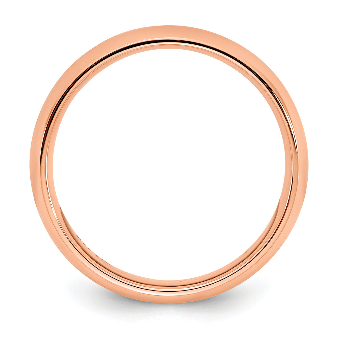 14K Rose Gold 3mm Comfort Fit Wedding Band - Front View