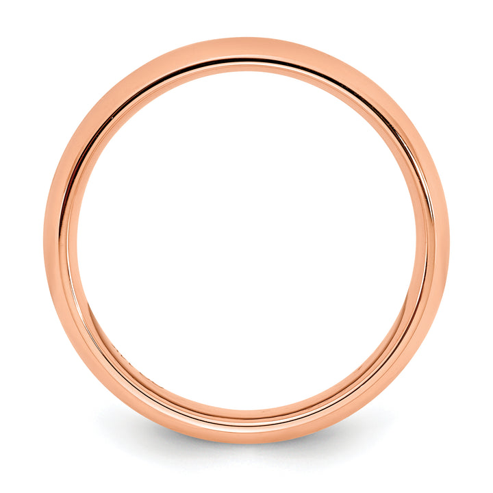 14K Rose Gold 3mm Comfort Fit Wedding Band - Front View