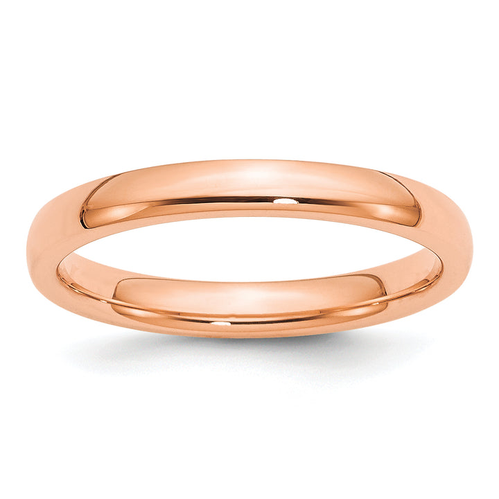 14K Rose Gold 3mm Comfort Fit Wedding Band