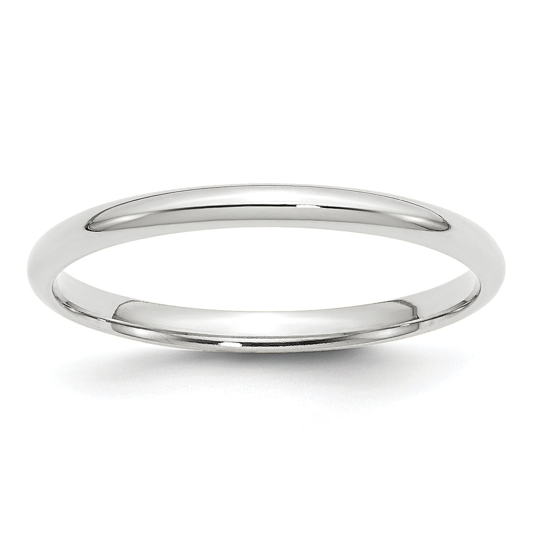 14K White Gold 2mm Comfort Fit Wedding Band