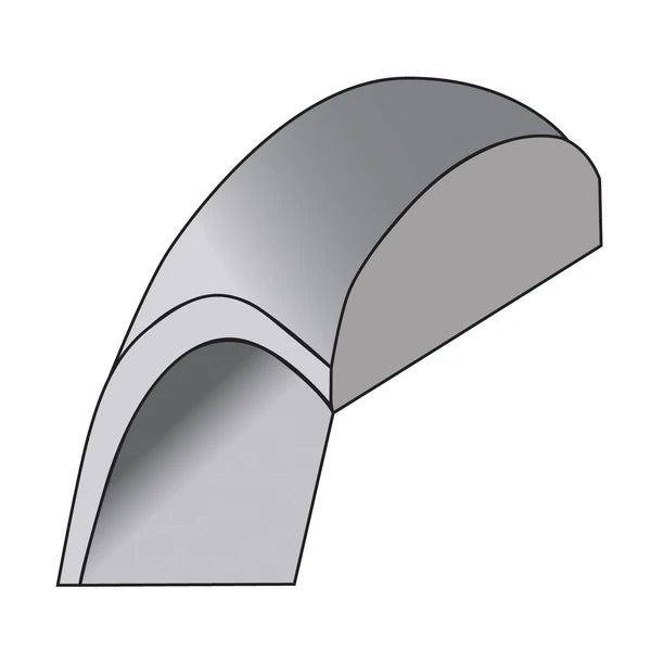 14K White Gold 2mm Half Round Wedding Band Angle View