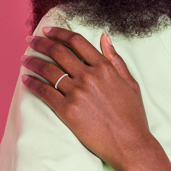 14K White Gold 2mm Half Round Wedding Band Collection
