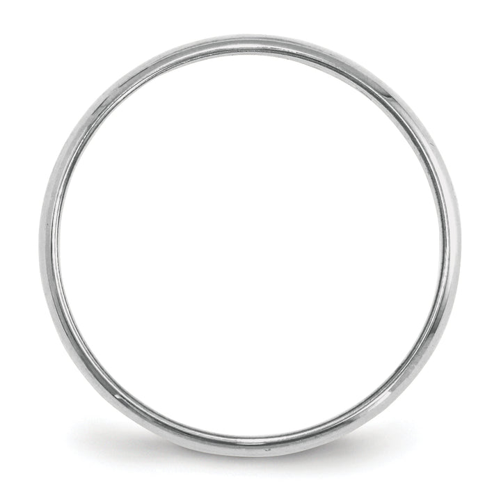 14K White Gold 2mm Half Round Wedding Band — Front View