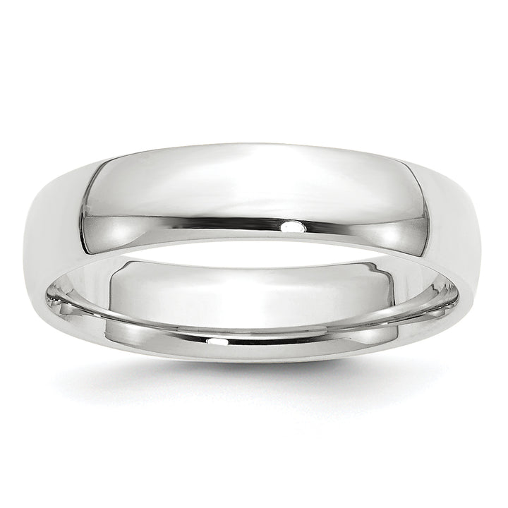 14K White Gold 5mm Comfort Fit Wedding Band
