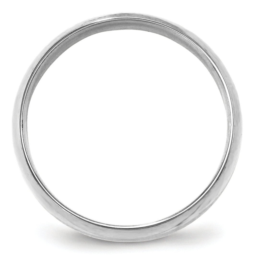 14K White Gold 6mm Comfort Fit Wedding Band - Front View